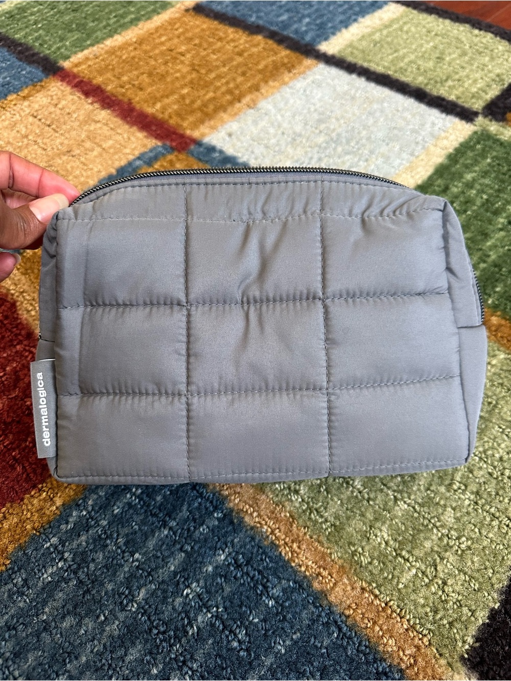 Dermalogica Quilted Travel Cosmetic Pouch - Gray